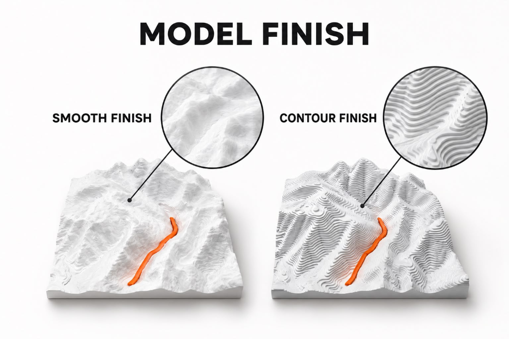 Smooth Finish and Contour Finish comparison